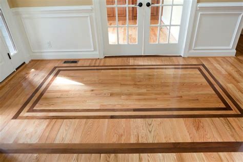 Hardwood Floor Designs With Minimalist Border For Floor Entryway Ideas