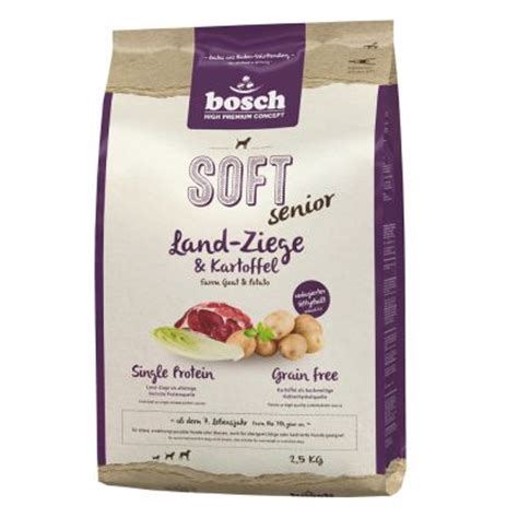 As dogs get older, their nutritional requirements tend to change, which means this senior dog food also has the potential to enhance your beloved pooch's quality of living by the outer crunch of the kibble combined with the soft meaty pieces in the middle are gobbled. Bosch Soft Senior Goat & Potato HPC Dog Food | Free P&P £29+