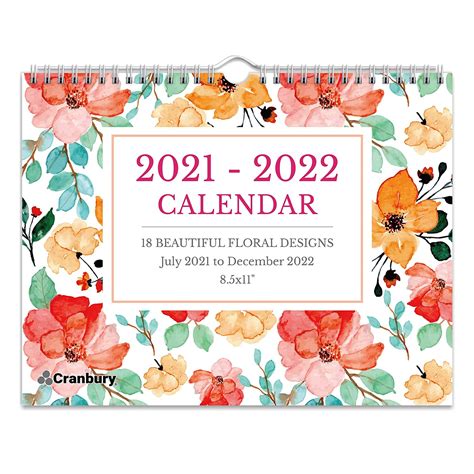 Cranbury 85x11 Wall Calendar 2022 2023 Floral Use Now To June 2023