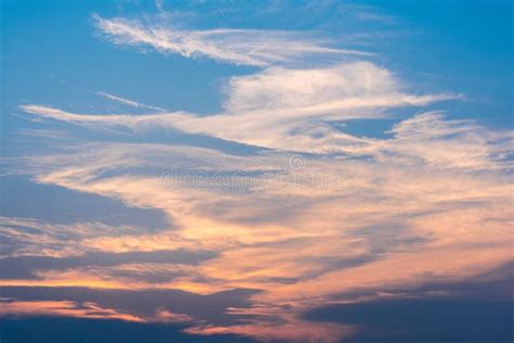 Beautiful Twilight Sky And Cloudscape Stock Photo Image Of Dawn