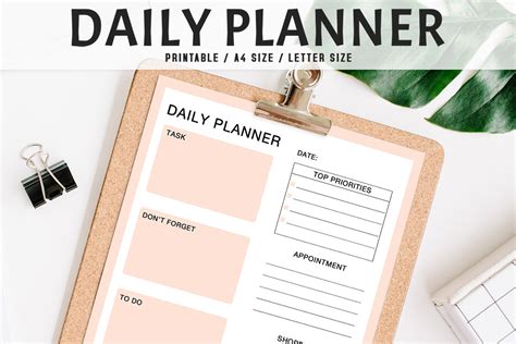 Colorful Daily Planner Printable V2 Free Download
