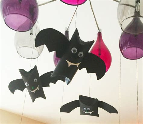 Halloween Craft For Kids How To Make Flying Bat Decorations Huffpost