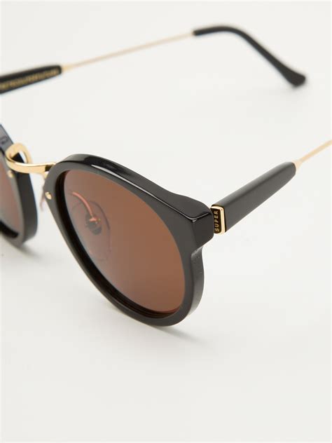 Retrosuperfuture Round Frame Sunglasses In Black For Men Lyst