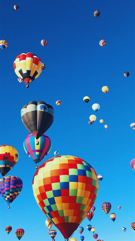 Hot Air Balloons Wallpaper 4k Festival Colorful Blue Sky