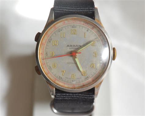 Rare Ardan Sport Military Vintage Watch Swiss Watch Ww2 Etsy