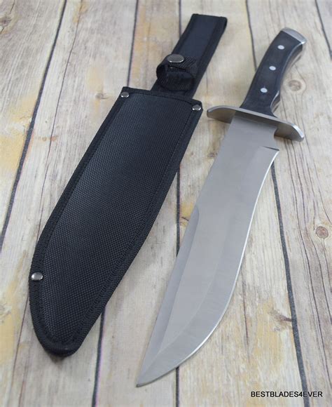 16 Survivor Fixed Blade Hunting Bowie Knife Full Tang Nylon Sheath