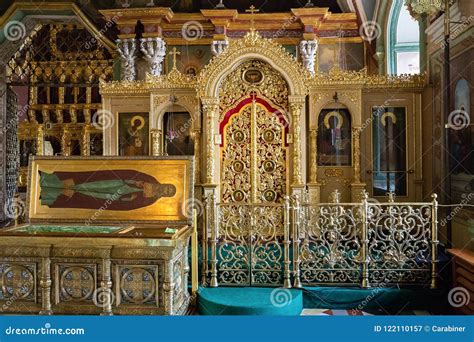 Interior Holy Trinity St Sergius Lavra In Sergiyev Posad Stock Image