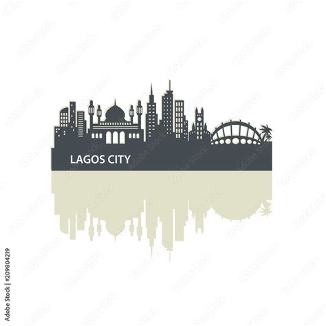 Lagos City Icon Skyline Logo Vector Stock Vector Adobe Stock