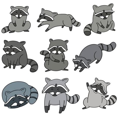 620 Raccoon Fur Tail Cheerful Stock Illustrations Royalty Free Vector