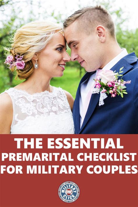 The Essential Military Premarital Checklist Military Marriage Military Wedding Army Military