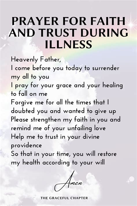 Prayer For Faith And Trust During Illness Short Prayer For Healing