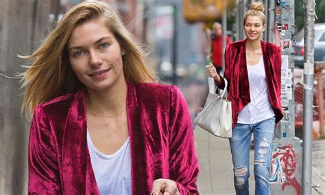 Jessica Hart Walks Through New York City After A Visit To