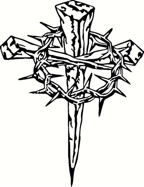 Vinyl Cross With Crown Of Thorns