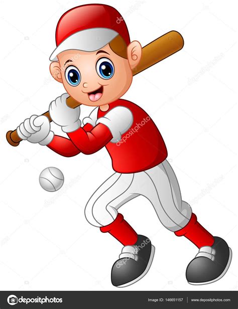 Cartoon Boy Jugando Béisbol Stock Vector By ©dualoro 146651157