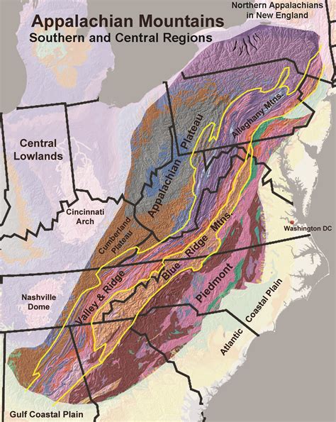 Map Of The Appalachian Mountain Range World Map