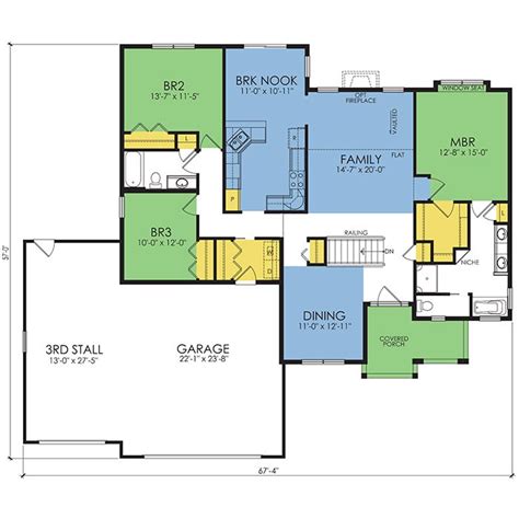 Bayfield Floor Plan 3 Beds 2 Baths 1841 Sq Ft Wausau Homes Floor