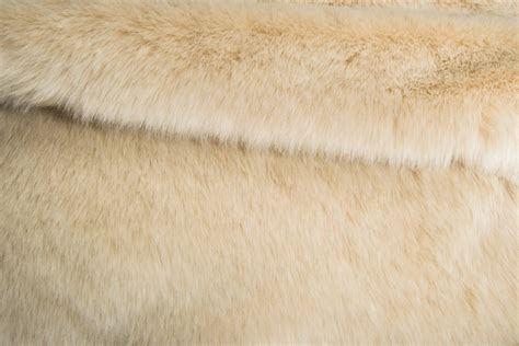 Sandwhite Rabbit Faux Fur Fabric By The Metre