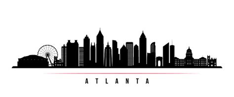 Ilustración De Banner Horizontal Del Horizonte De La Ciudad De Atlanta