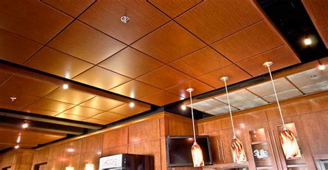 Wooden Suspended Ceiling Planostile™ Chicago Metallic Corporation