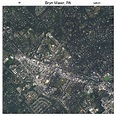 Aerial Photography Map of Bryn Mawr, PA Pennsylvania