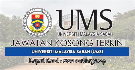 Minima pmr, spm dan gaji lumayan. Jawatan Kosong Terkini di Universiti Malaysia Sabah (UMS ...