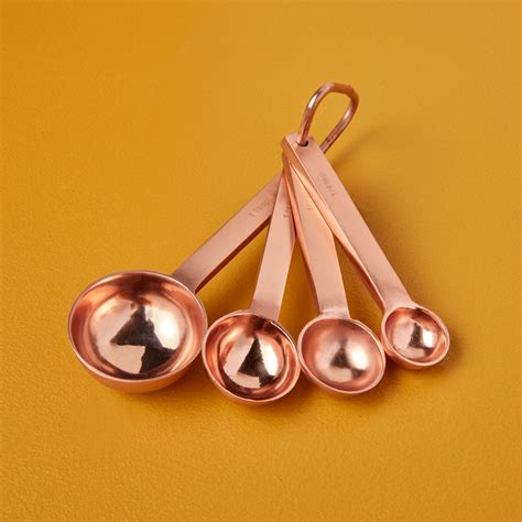 Copper Measuring Spoons Set Of 4 Be Home