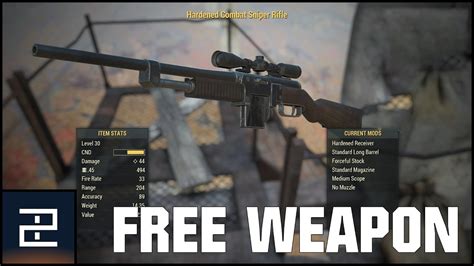 Fallout 76 Free Hardened Sniper Rifle Easy Infinite Caps Location