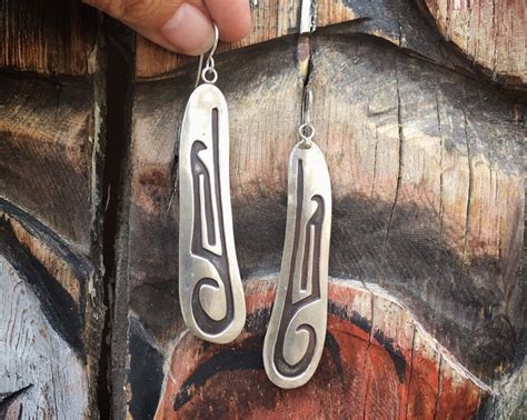 3 Long Sterling Silver Overlay Earrings For Women Contemporary Native