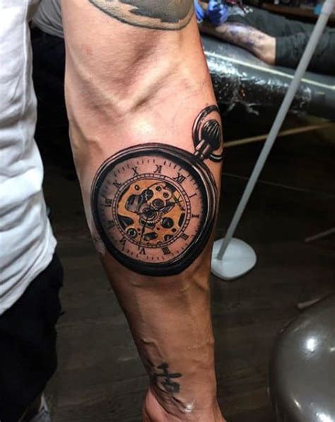 100 Pocket Watch Tattoo Designs For Men Cool Timepieces