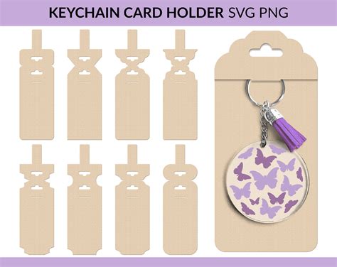 Keyring Display Card svg Keychain Card Holder svg Keyring | Etsy