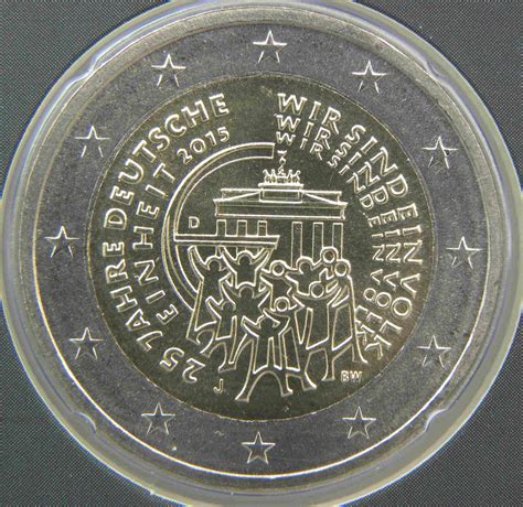 Germany 2 Euro Coin 2015 25 Years Of German Unity J Hamburg Mint