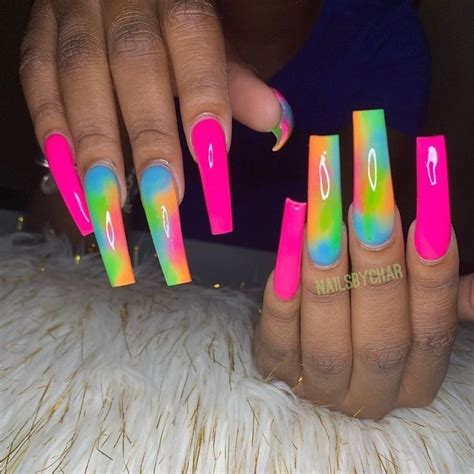 37 Rainbow Acrylic Nails Design To Try This Season Sohotamess