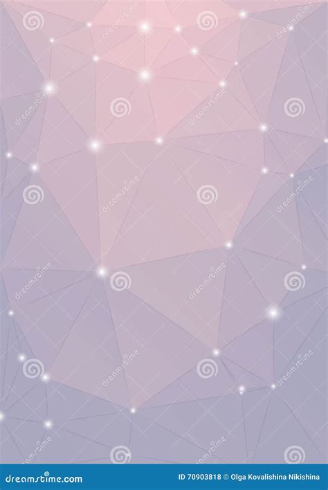 Pink Polygonal Background With Light Shine Eps10 Stock Vector