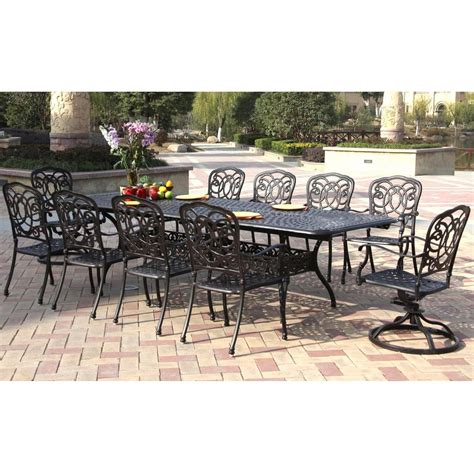 This is your ultimate dining room planning article. Darlee Florence 10-Person Cast Aluminum Patio Dining Set ...