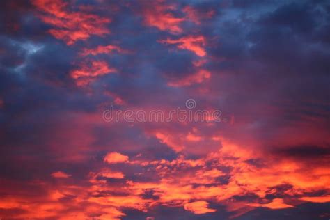 Sky On Fire Stock Image Image Of Sunset Cumulus Summer 184693065