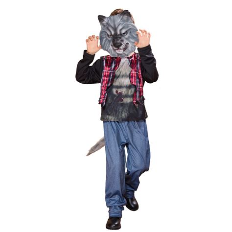 The boy looked around, spotting the rack where he found the costume. Halloween Costume For Kids Werewolf Costume Boy Animal ...