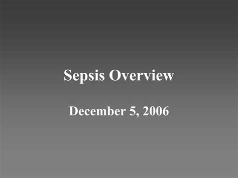 Ppt Sepsis Overview Powerpoint Presentation Free Download Id710644