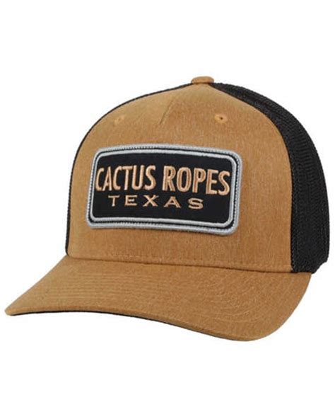 Hooey Mens Cactus Ropes Patch Trucker Cap Tan