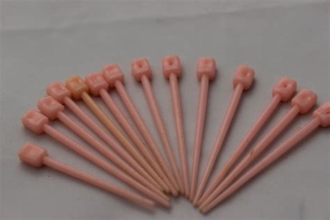 Vintage Curler Pins Pink Plastic Curler Accessories Hair Care