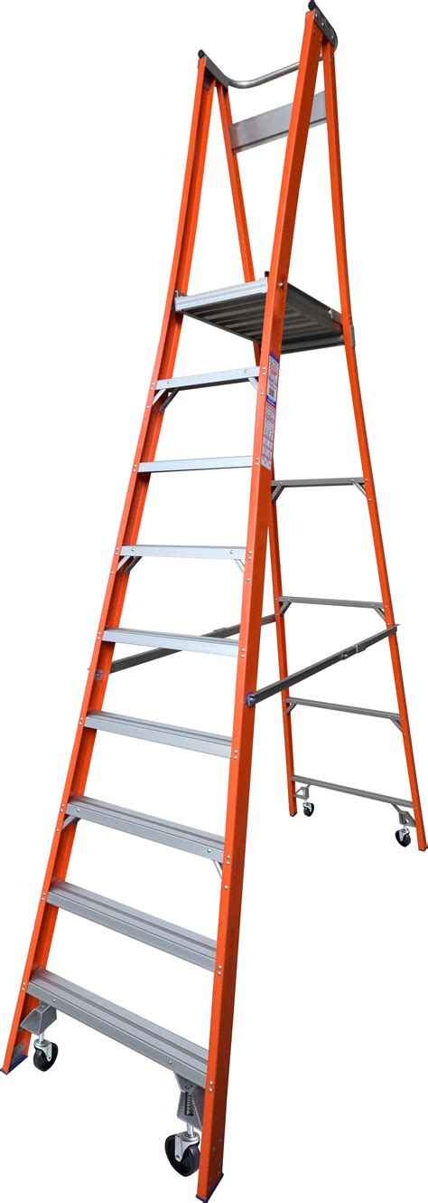 Fiberglass Platform Ladders 9 Step