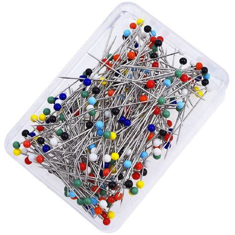 Nogis 250 Pcs Ball Point Sewing Pins For Fabric 15 Inch38mm Straight