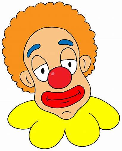 Clown Cartoon Clipart Face Clip Heads Head