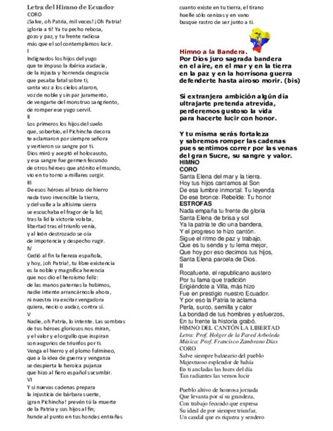 El Himno A La Bandera Del Ecuador Mayhm001