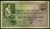 Dutch guilder banknotes 1000 Gulden note of 1926|World Banknotes ...