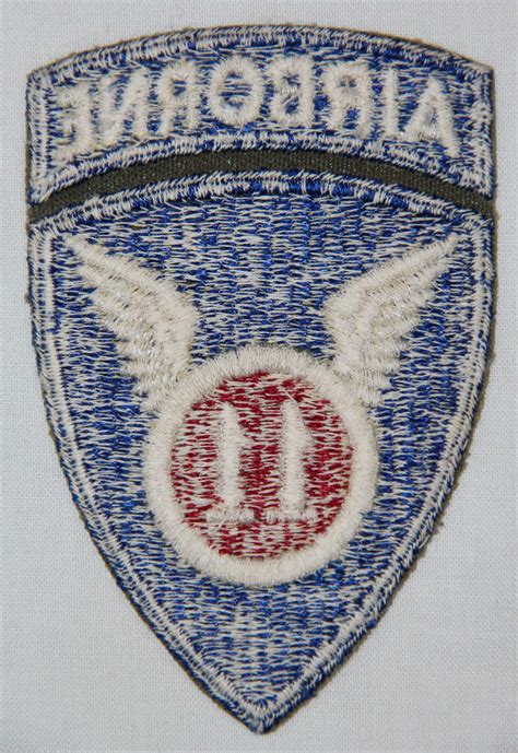 G065 Wwii 11th Airborne Division Patch With Attached Tab B And B Militaria