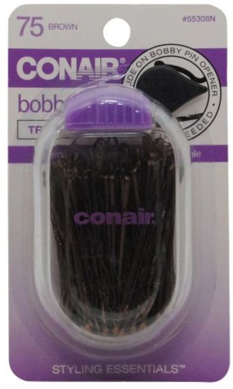 2 Pack Conair Color Match Bobby Pins Brunette 75 Ct