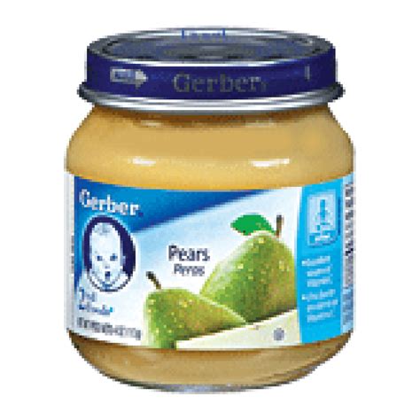 Gerber 2nd Foods Baby Food Pears 4oz Fruit Stage 2 Food Baby