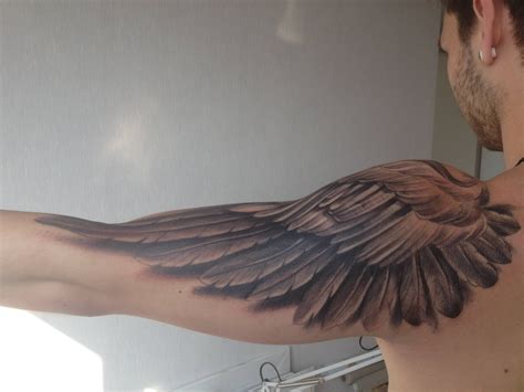Pin By Jeff Stucki On Tattoos Feather Tattoos Wing Tattoo On