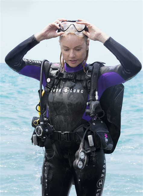 wetsuit scuba girl
