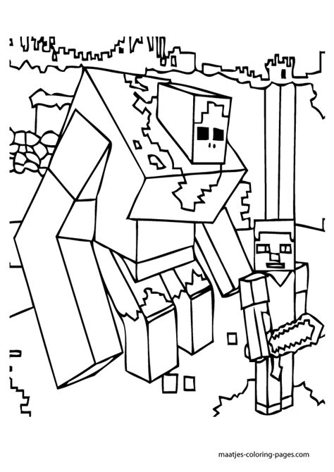 Minecraft Blocks Free Colouring Pages